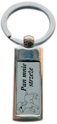 Brelok metalowy - Pan mnie strzeże