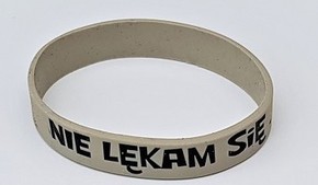 Opaska silikonowa – Nie lękam się - szara