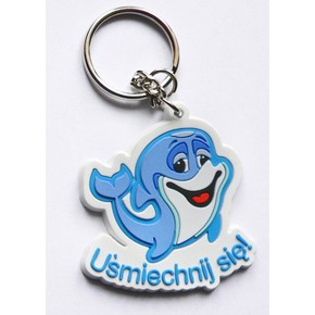 Brelok gumowy - Uśmiechnij się - Delfin