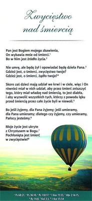 Karta proklamacja - Zwycięstwo nad śmiercią