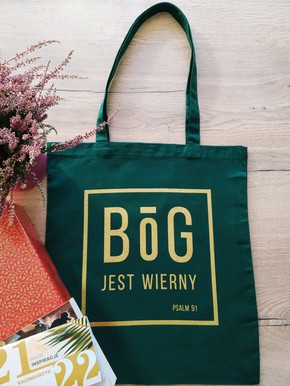Torba Bóg jest wierny - zielona