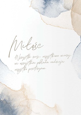 Plakat A3 - Miłość Akwarela