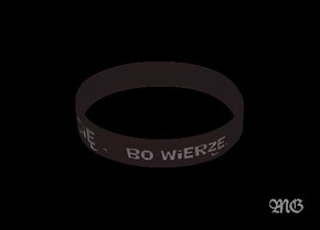 Opaska silikonowa – Nie lękam się - czarna