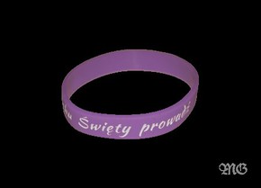 Opaska silikonowa - Duchu Święty - fioletowa