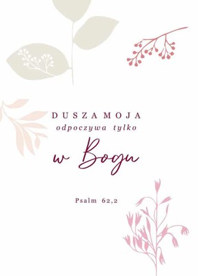A Kartka składana - Dusza moja odpoczywa ST