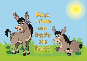 Kartka promise - Bogu ufam, osiołki