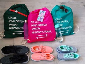 Plecak płócienny - Kto wie dokąd - błękitny