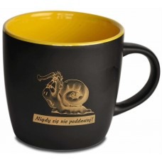 Kubek matowy - ślimak - żółty