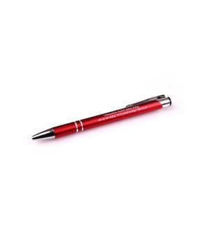 Metalowy długopis CZERWONY - Chociażbym chodził...