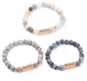 Bransoletka Blessed - kamienna niebieska