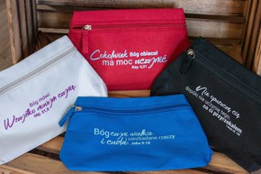 Kosmetyczka - Bóg mówi - kremowa