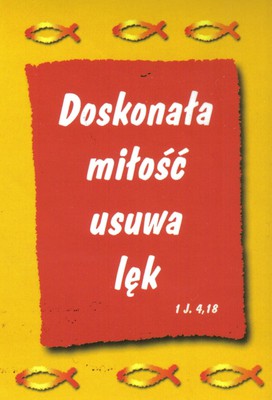 Naklejka prostokąt - Doskonała miłość usuwa lęk