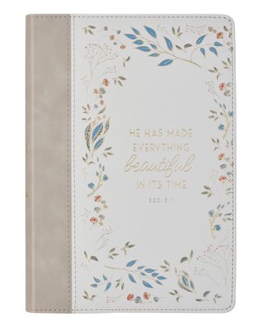 Notatnik na zamek - Floral Faux Leather Classic 