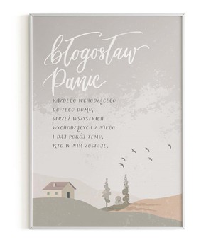 Plakat A3 - błogosław Panie domek