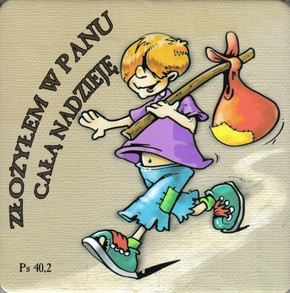 Naklejka prostokąt - Złożyłem w Panu całą nadzieję