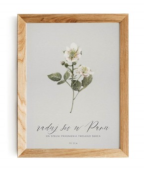 Plakat A4 - Raduj się w Panu - kwiat