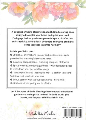 Kolorowanka - bukiet Bożych Błogosławieństw - Ang