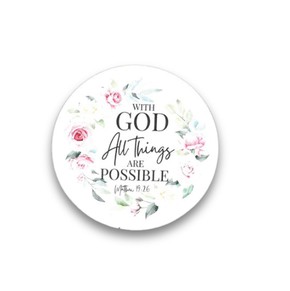 Podstawka drewniana angielska - With God all
