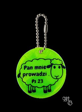 Brelok odblaskowy - Pan mnie prowadzi 