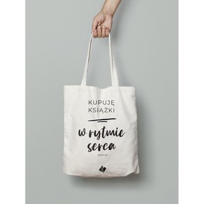 Torba bawełniana eco - Książki w rytmie serca