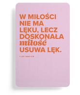Magnes na lodówkę - W miłości nie ma lęku