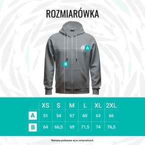 Bluza - The Chosen - 3 ryby - XL rozpinana szara