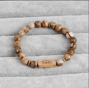 Bransoletka Faith - kamienna brąz