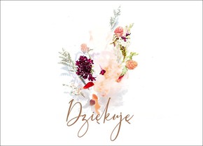Karnet - Dziekuję - kwiaty