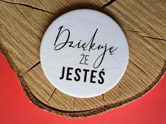 Podkładka korkowa okrągła - Dziękuję że jesteś