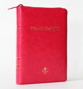 Biblia DBG - mała - PU zamek złocenia amarant