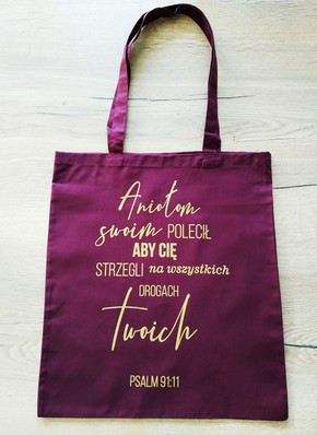Torba Aniołom swoim polecił - burgund