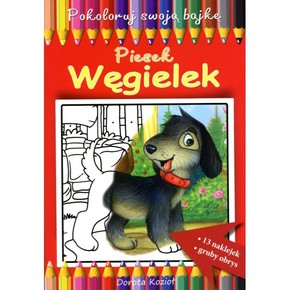 Piesek Węgielek - kolorowanka