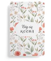 Magnes na lodówkę - Bóg Cię kocha - kwiaty