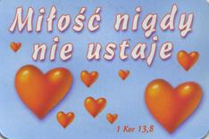 Magnes na lodówkę - Miłość nigdy nie ustaje 