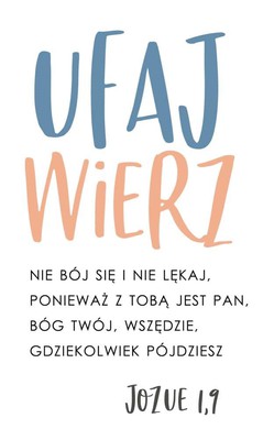 A Kartka składana - Ufaj wierz