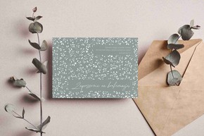 Zaproszenie na konfirmację - listeczki białe - ML