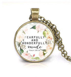 Naszyjnik metalowy - Fearfully - stare złoto