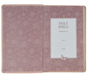 KJV Bible - Dusty Pink Floral Faux Leather