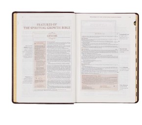 Espresso Brown Faux Leather Spiritual Growth Bible