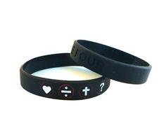 Opaska silikonowa The Four - czarna + kolor 19cm