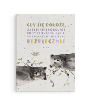 Obraz na płótnie - bezpiecznie - misie