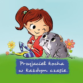 Podstawka korkowa - Przyjaciel, dziewczynka