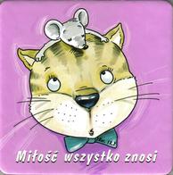 Podstawka korkowa - Miłość wszystko znosi - kot