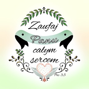 Podstawka korkowa - Zaufaj Panu całym sercem