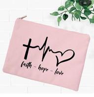 Kosmetyczka - faith - hope - love