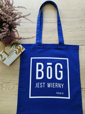 Torba Bóg jest wierny - niebieska