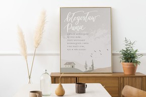 Plakat A3 - błogosław Panie domek