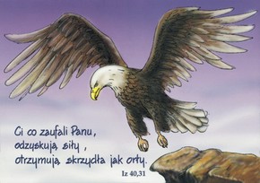 Kartka promise - Ci co zaufali Panu - orzeł