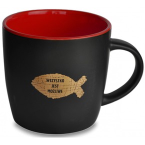 Kubek matowy - wszystko jest możliwe - czerwony