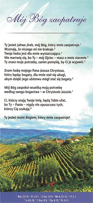 Karta proklamacja - Mój Bóg zaopatruje